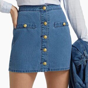 L’Agence Kris Button Front Mini Skirt Size 27 (NWT)